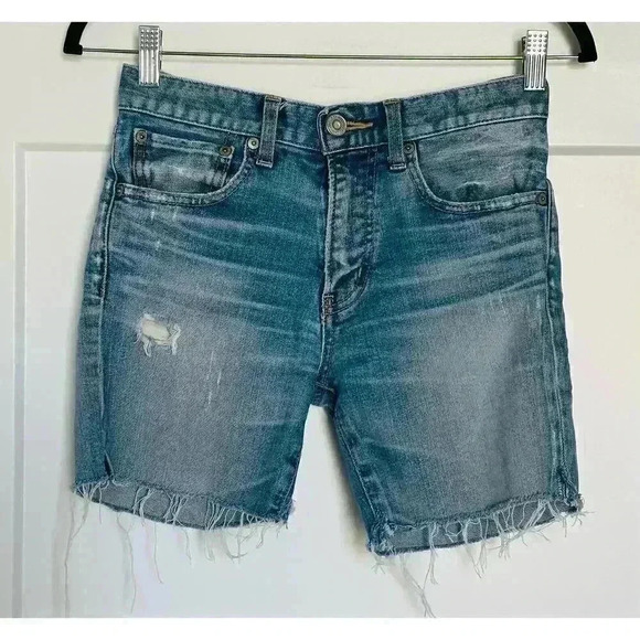Moussy Vintage Denim Elam Hi Rise Distressed Shorts Women’s Size 26 - Picture 1 of 5